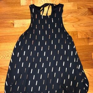 Black flowy high-neck dress